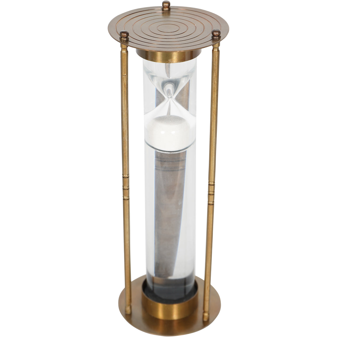 Columbia Antique Brass White Sand Timer Ornament | Large